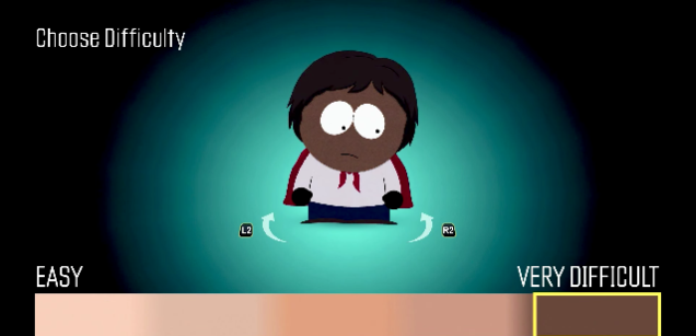 South Park The Fractured But Whole difficulty selection