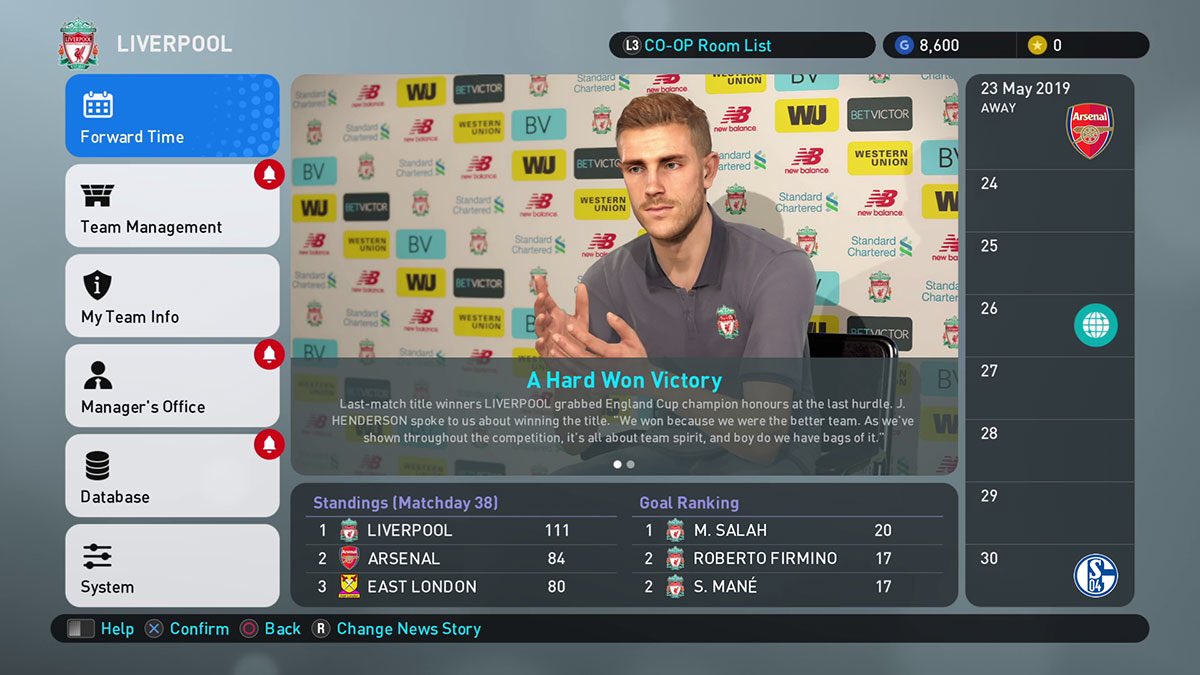 pes 2019 master league 