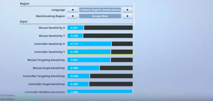 best fortnite controller settings