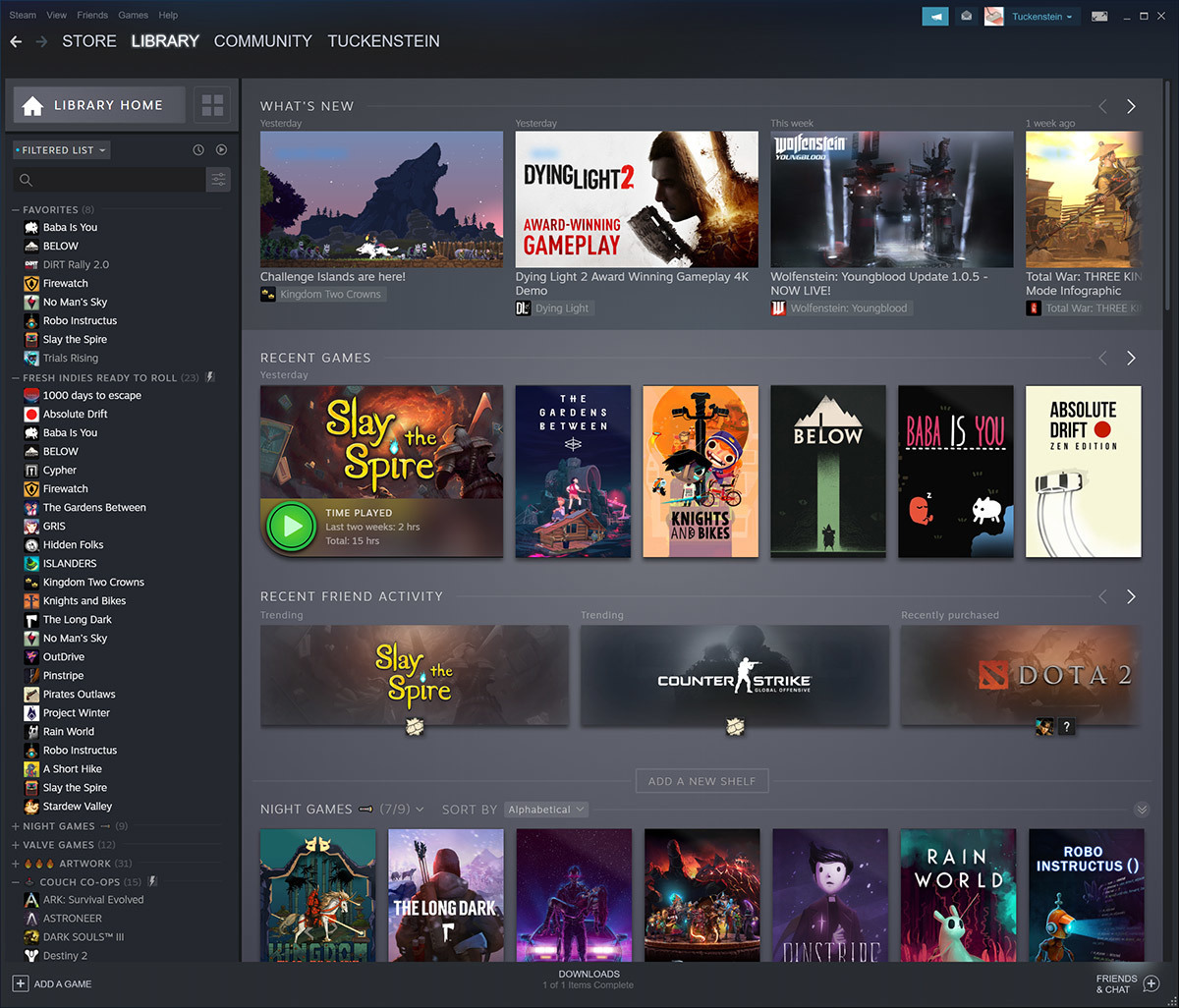 steam library new