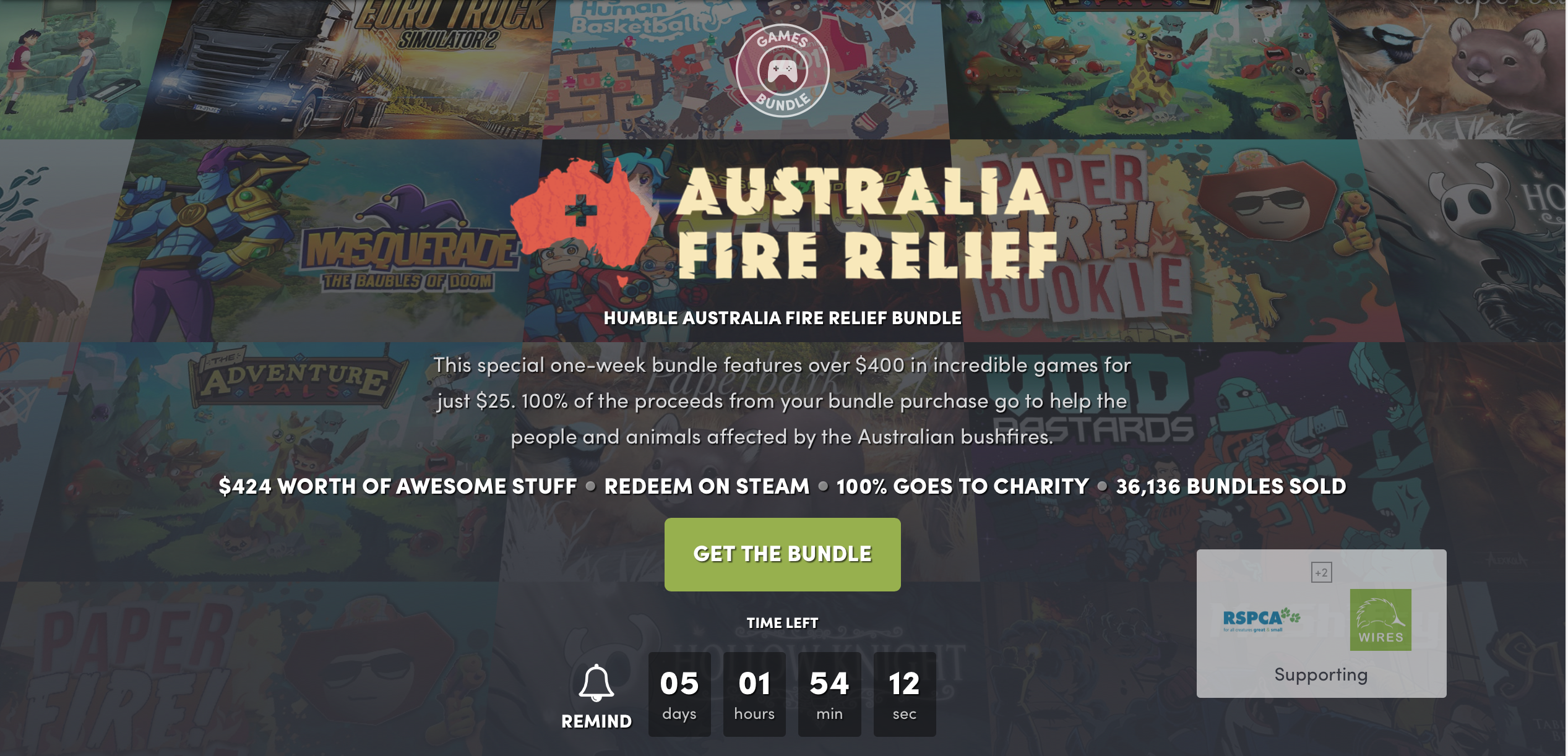 Humble Australia Fire Relief Bundle