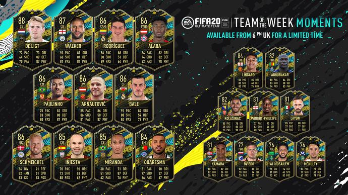 TOTW MOMENTS FIFA 20