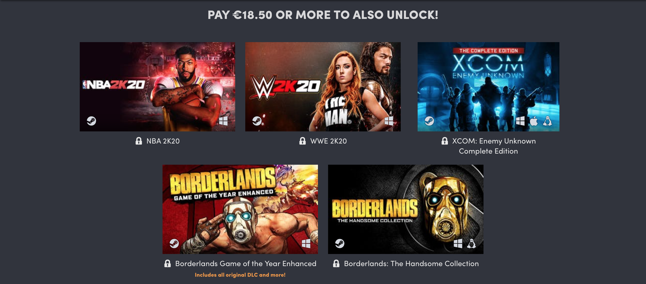 Humble 2k's Game Together Bundle