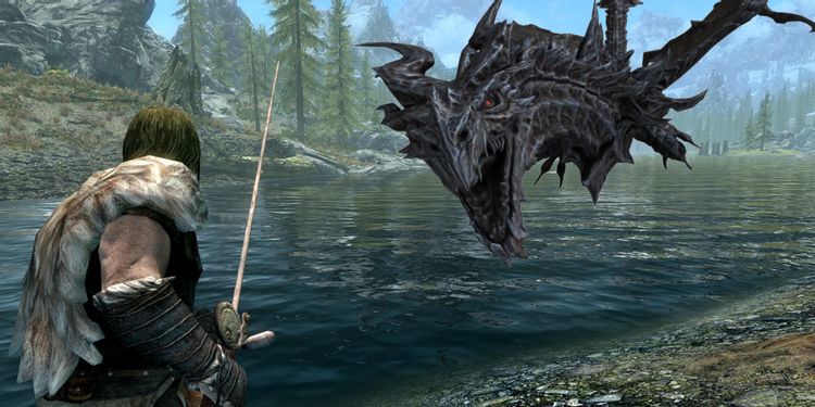 Προφανώς κάποιος τερμάτισε το Skyrim χρησιμοποιώντας μόνο ένα καλάμι ψαρέματος