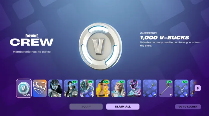 Οι αλλαγές στο Fortnite Crew τίθενται σε ισχύ από τις 6 Ιουνίου 2026 με μείωση των V-Bucks