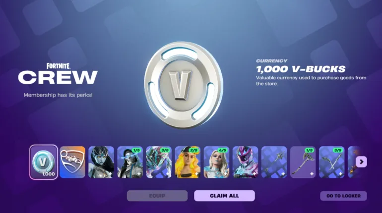 Οι αλλαγές στο Fortnite Crew τίθενται σε ισχύ από τις 6 Ιουνίου 2026 με μείωση των V-Bucks