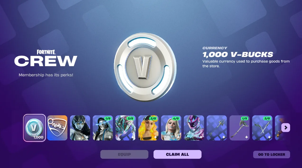 Οι αλλαγές στο Fortnite Crew τίθενται σε ισχύ από τις 6 Ιουνίου 2026 με μείωση των V-Bucks