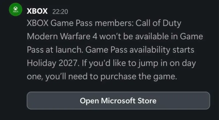 Η Xbox υπενθυμίζει ότι το Call of Duty: Modern Warfare 4 δεν θα είναι διαθέσιμο στο Game Pass κατά την κυκλοφορία του