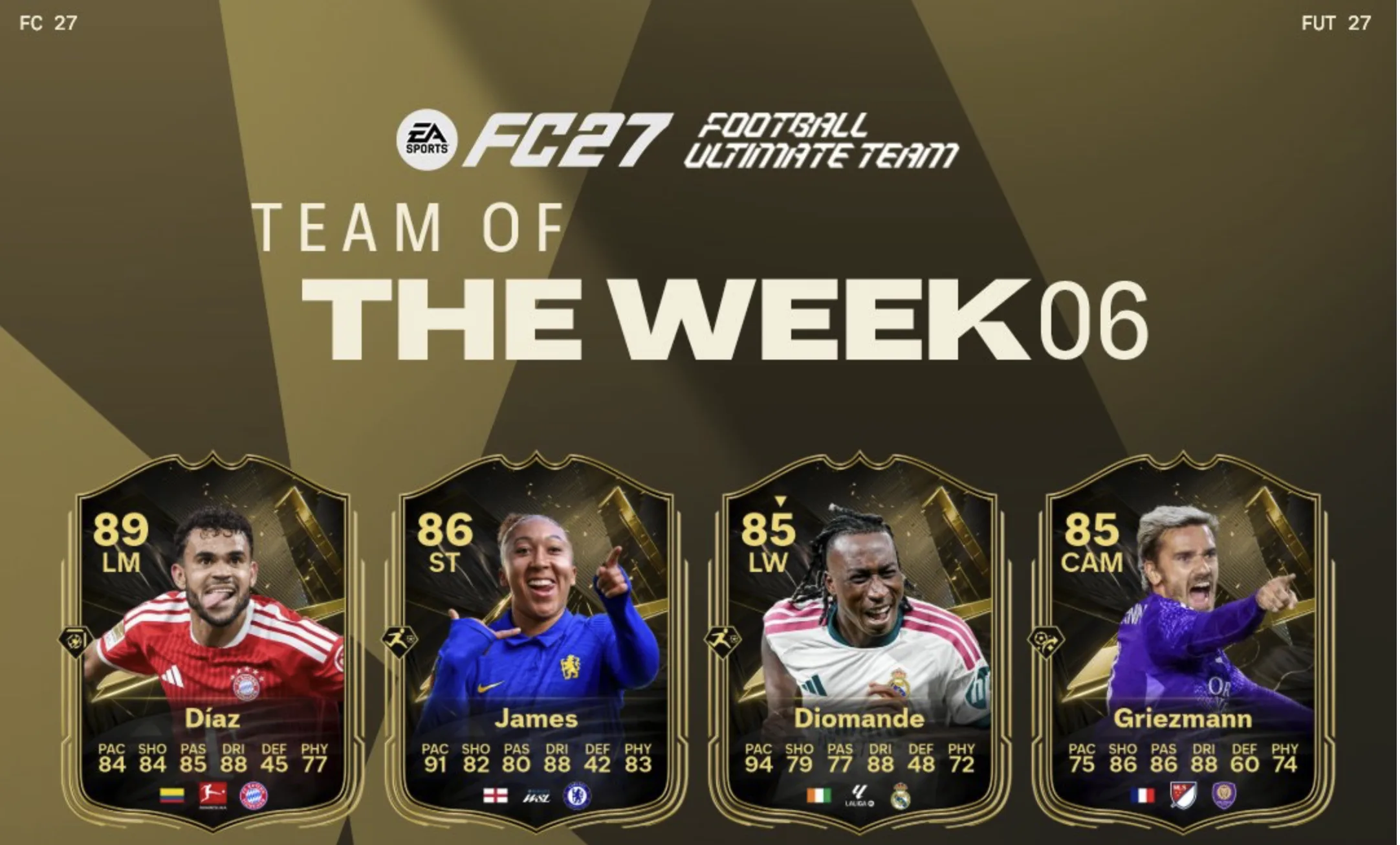 Η Lauren James κλέβει την παράσταση στη TOTW 6 του EA FC 27 1 Η Lauren James κλέβει την παράσταση στη TOTW 6 του EA FC 27
